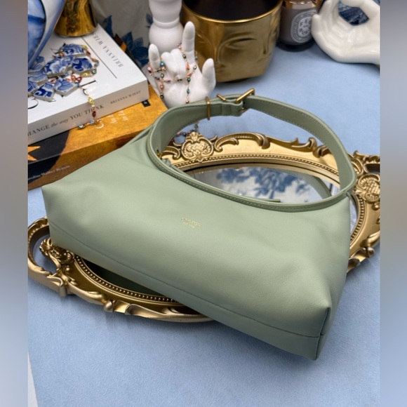 🆕 OROTON 🧿 NWOT Cinder Mini Baguette Shoulder Bag, Agave Green - Picture 8 of 12